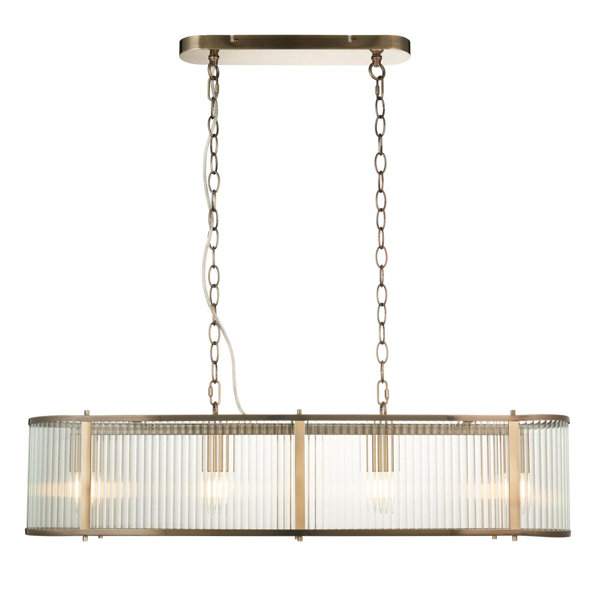 Ridgeton 4 Pendant Light Fitting - Antique Brass – image 2