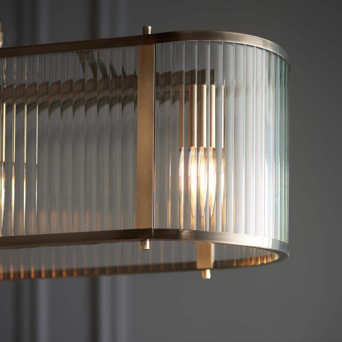 Ridgeton 4 Pendant Light Fitting - Antique Brass – image 3