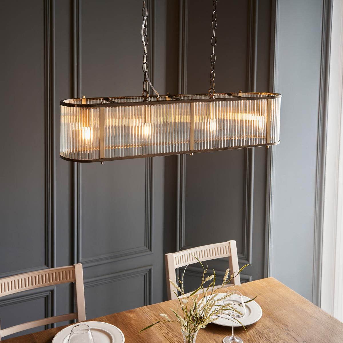 Ridgeton 4 Pendant Light Fitting - Antique Brass – image 4