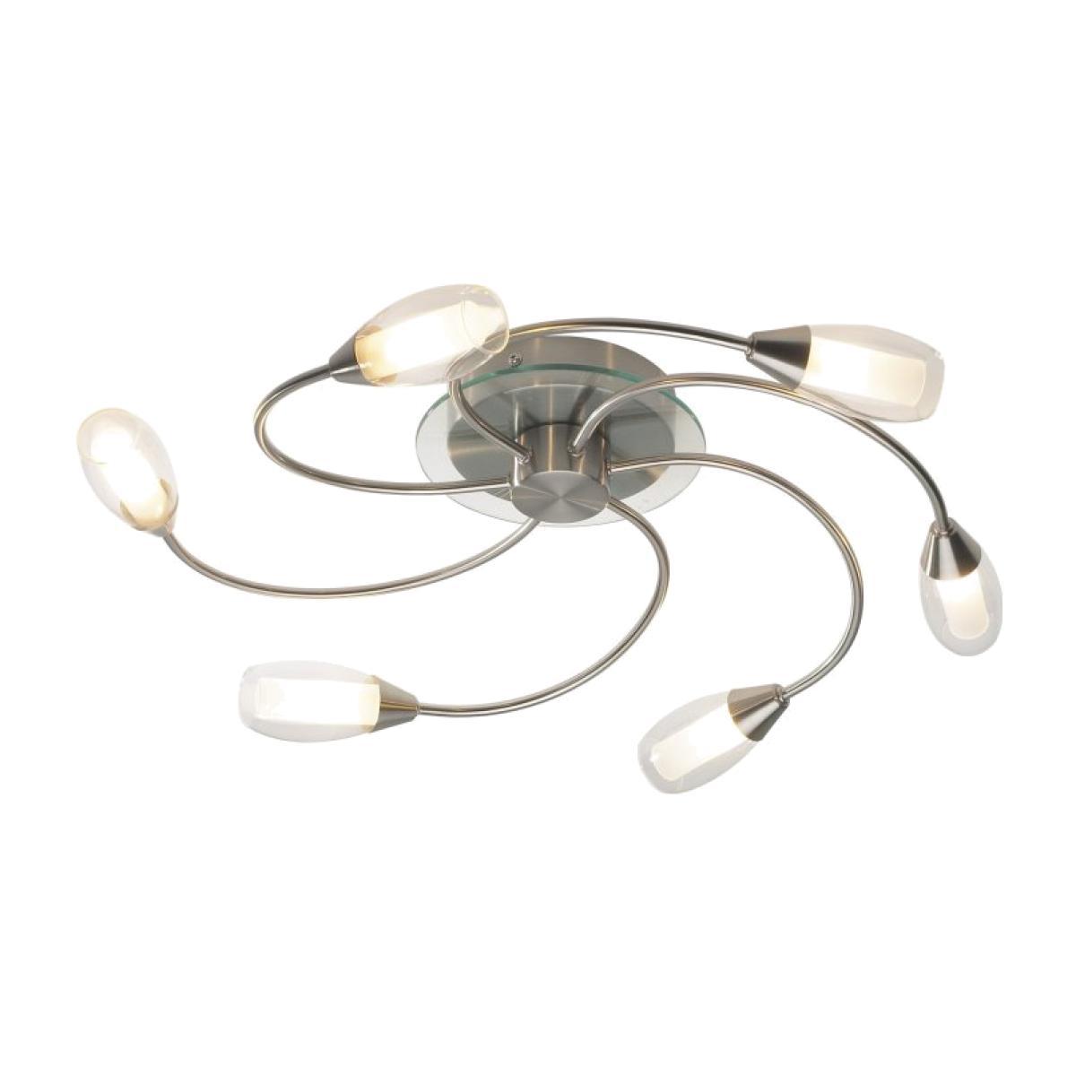 dar lighting TUG0646 Tugel 6 Light Flush Satin Chrome G9
