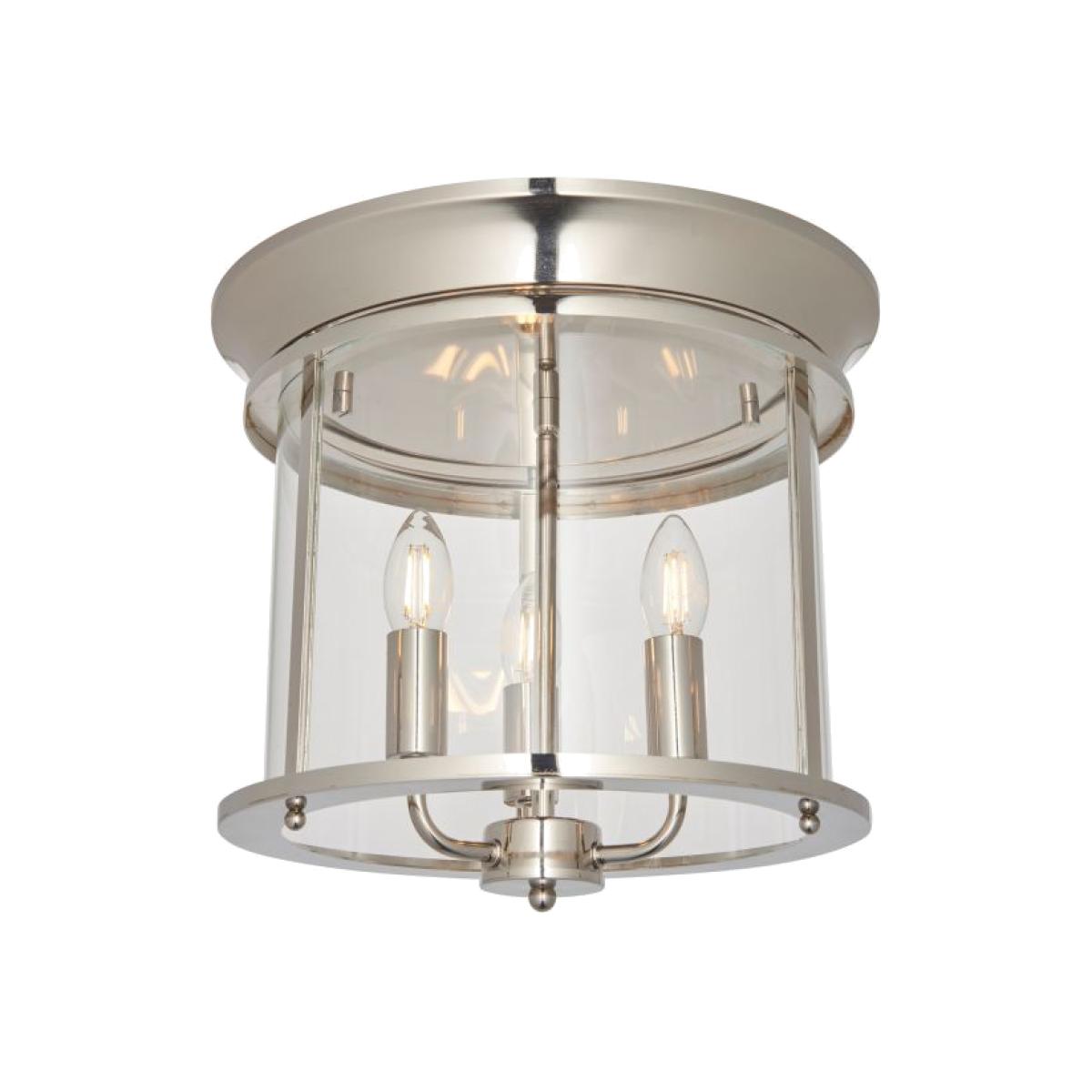 Kakiri 3 Light Flush Ceiling Light - Nickel