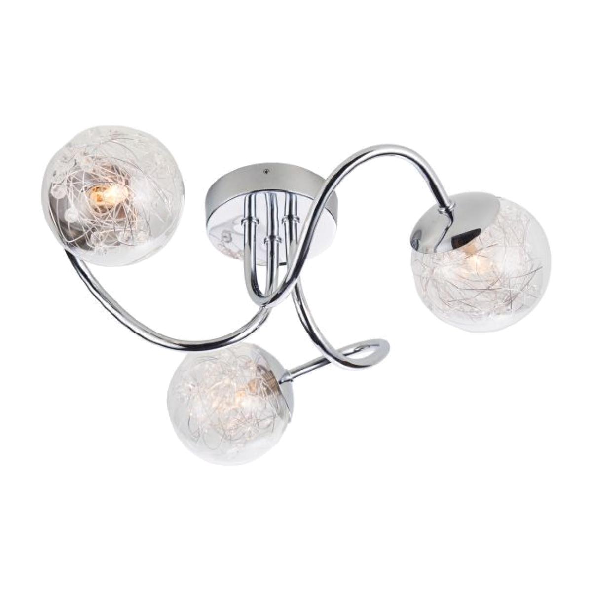 Auria 3 Light Semi Flush Ceiling Light- Chrome