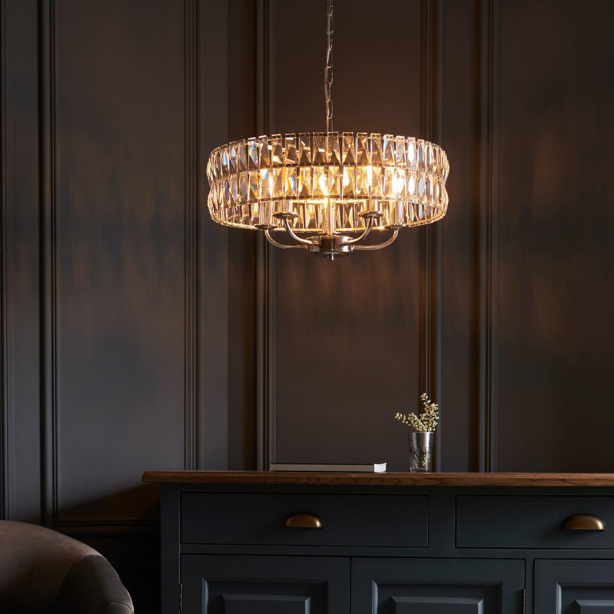Clifton 5 Pendant Light - Bright Nickel – image 3
