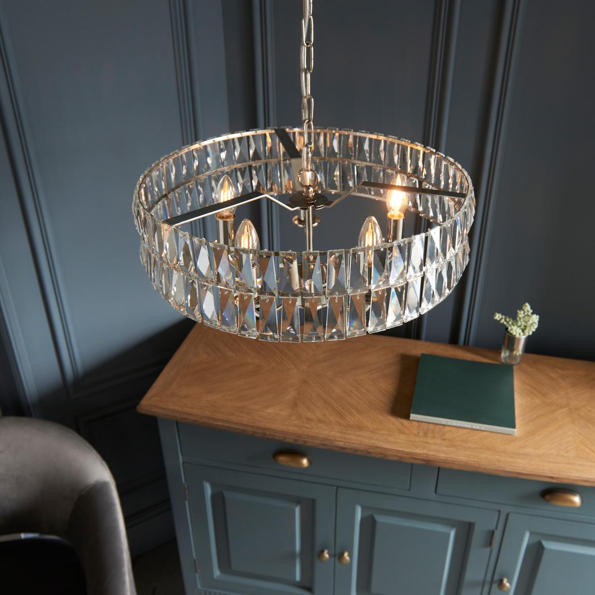 Clifton 5 Pendant Light - Bright Nickel – image 4