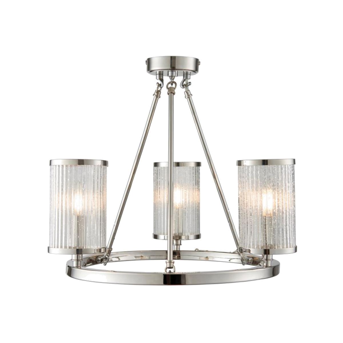 Kaliro 3 Light Ceiling Pendant - Bright Nickel