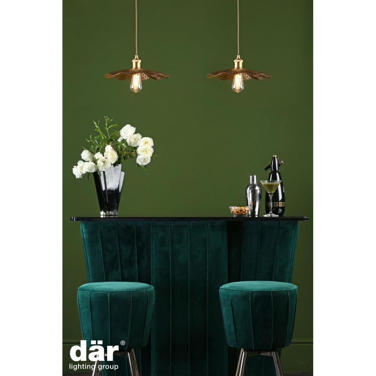 dar lighting Pip0135 Piper 1 Light Single Pendant Gold Leaf