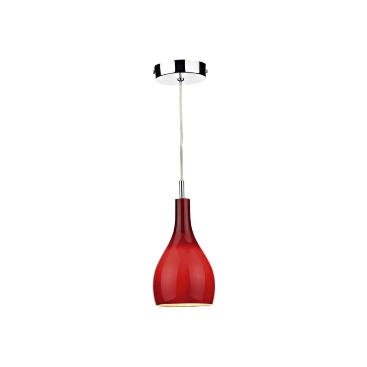 Dar Lighting SOH0125 Soho 1 Light Pendant Red