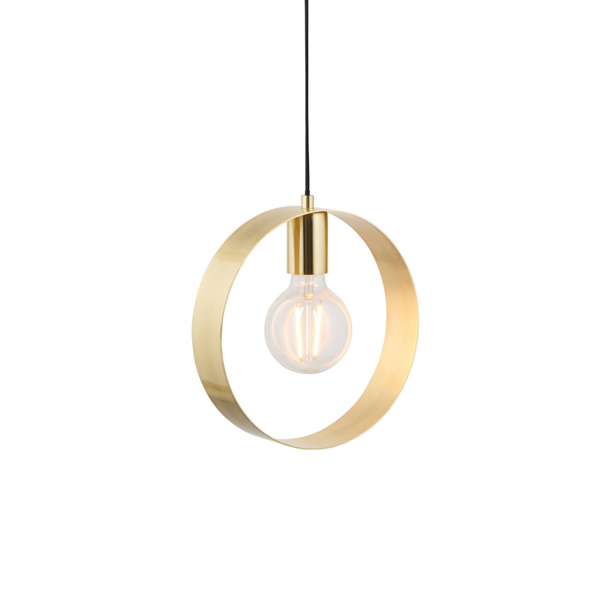 Hoop Pendant Light - Brushed Brass – image 2