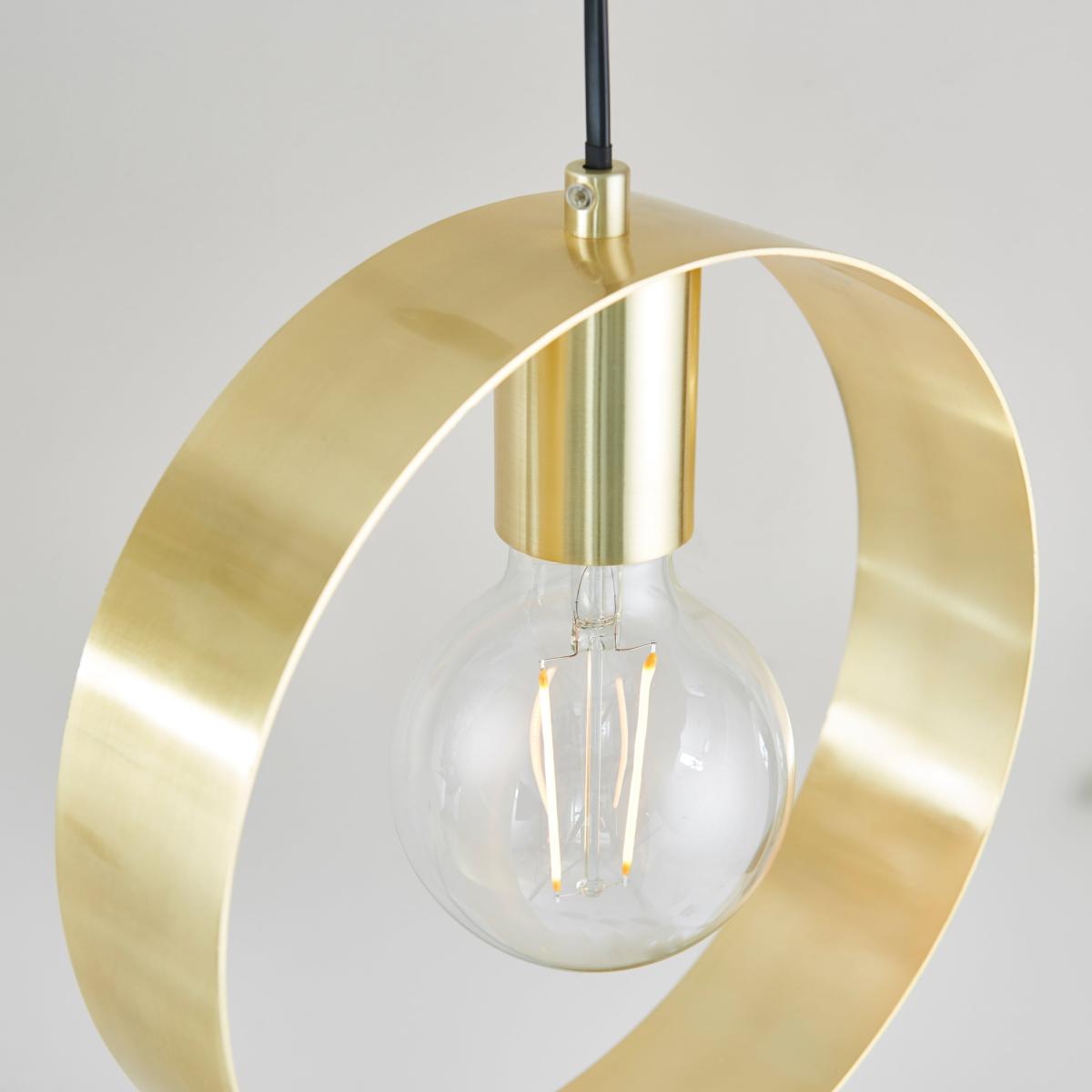 Hoop Pendant Light - Brushed Brass – image 4