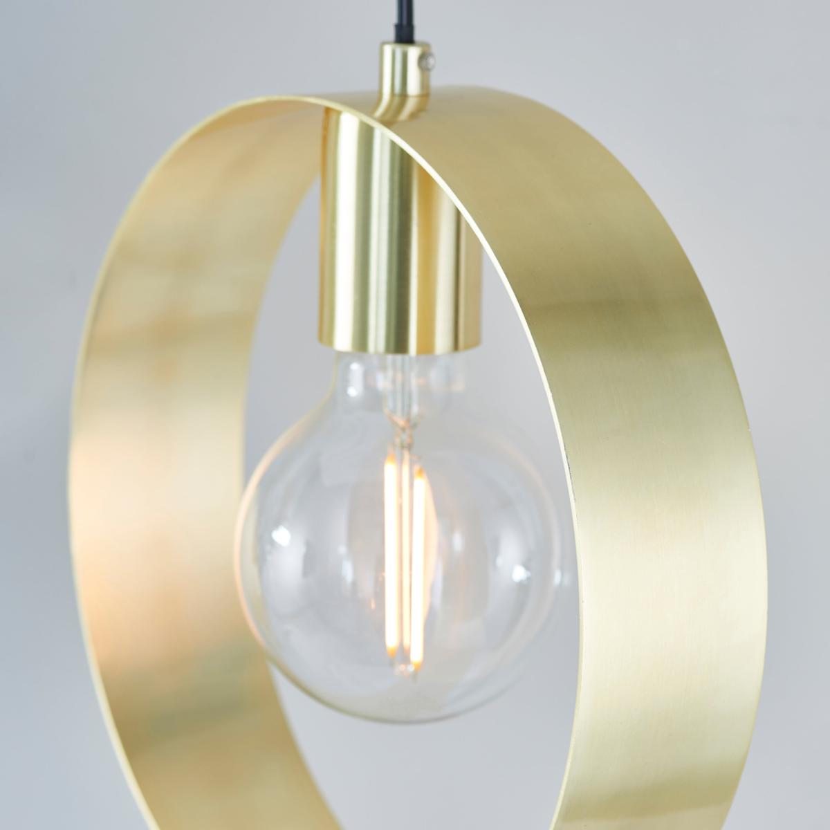 Hoop Pendant Light - Brushed Brass – image 5