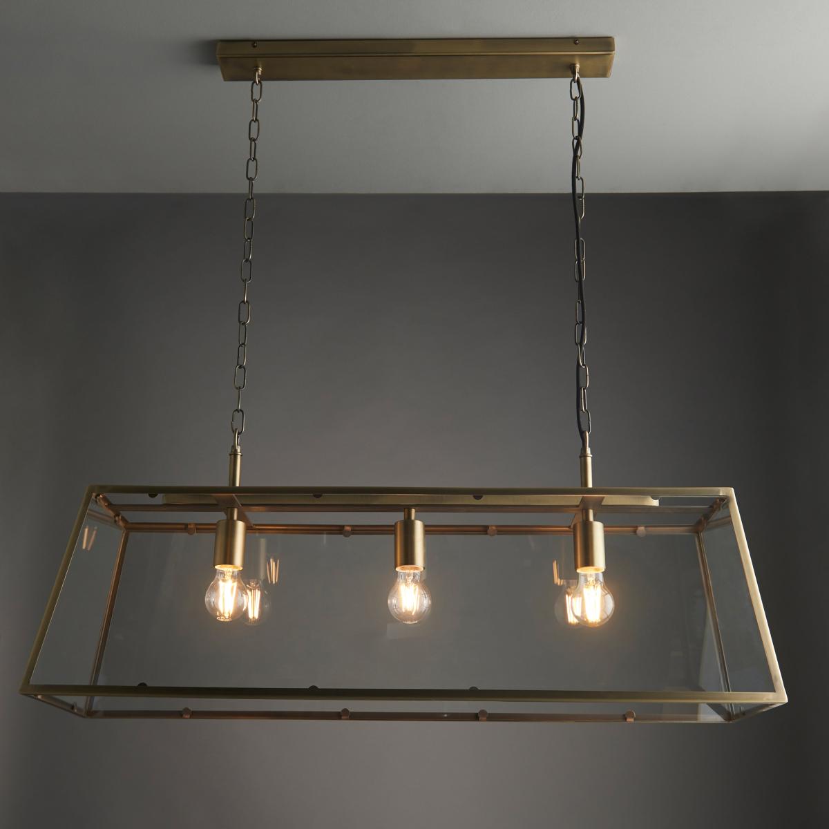 Hurst 3 Pendant Light - Antique Brass – image 1