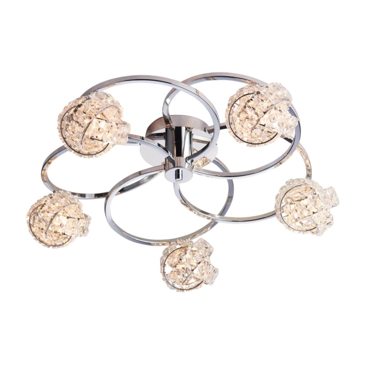 Salta 5 Light Semi Flush Ceiling Light - Chrome