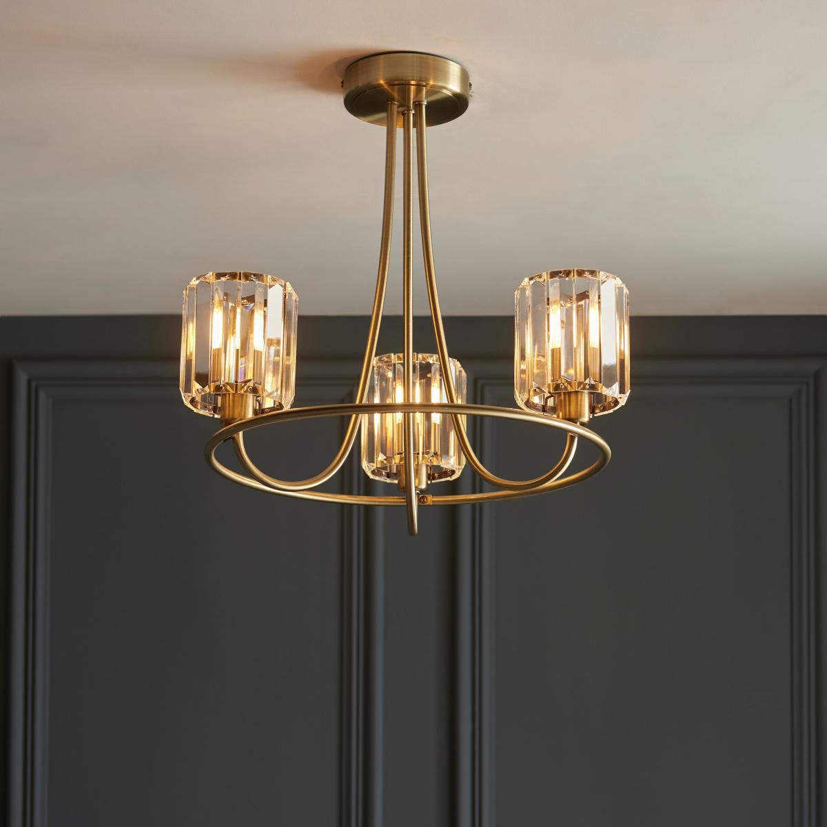 Berenice 3 Ceiling Light - Antique Brass – image 3