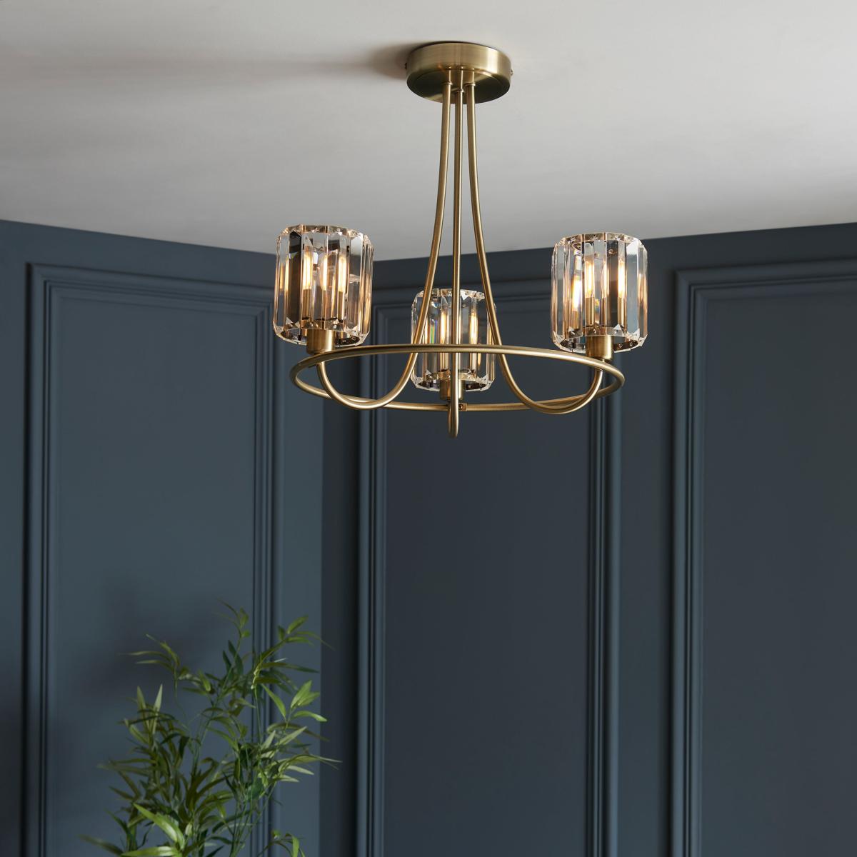 Berenice 3 Ceiling Light - Antique Brass – image 4