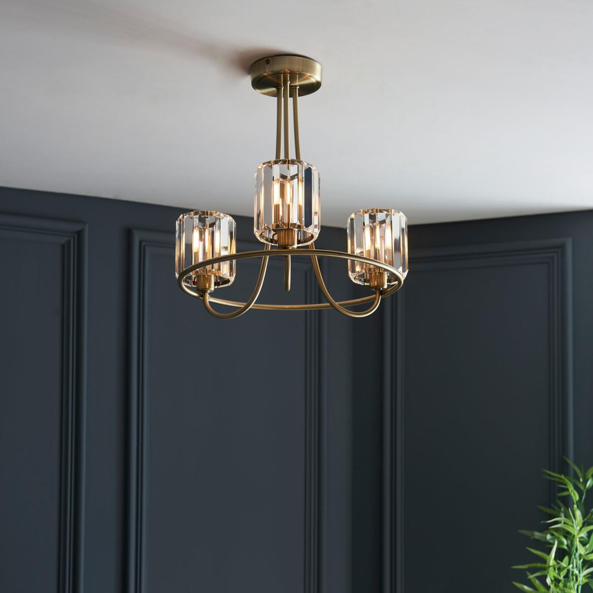 Berenice 3 Ceiling Light - Antique Brass – image 5