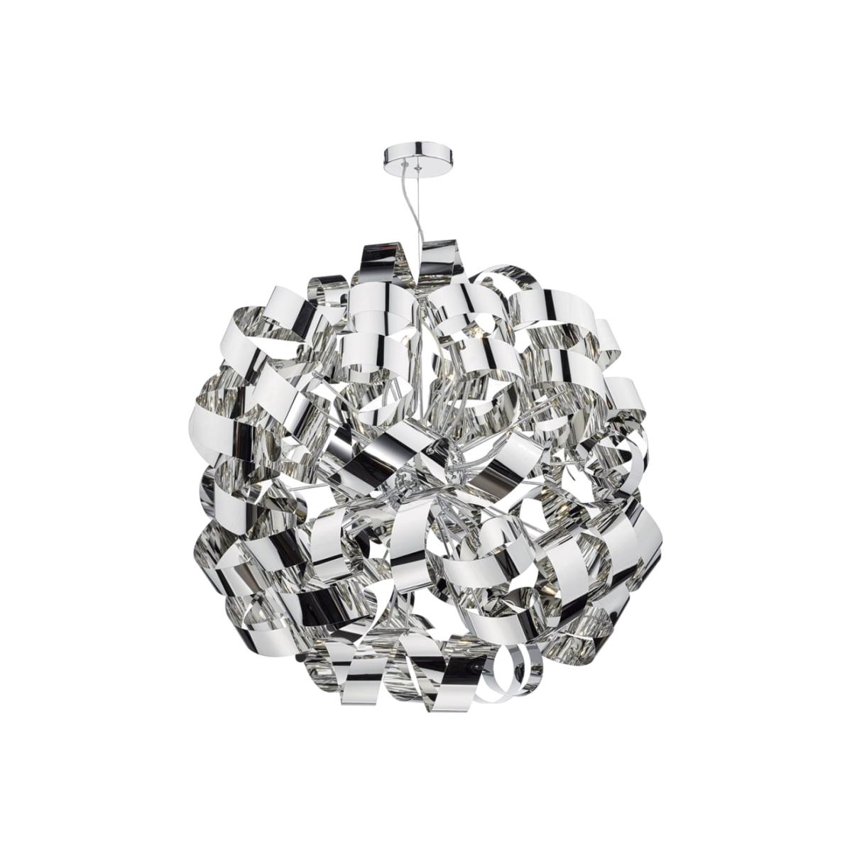 dar lighting RAW1255 Rawley 12 Light Pendant Polished Chrome