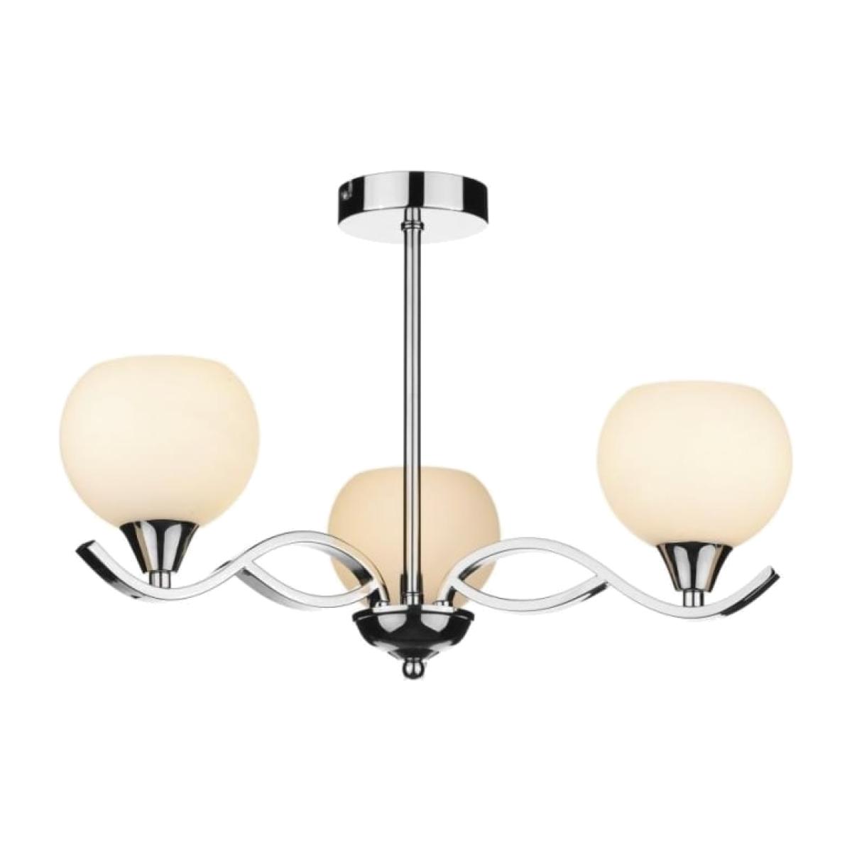 dar lighting ARU0350 Aruba 3 Light Semi Flush Polished Chrome