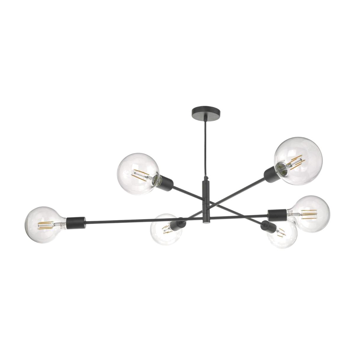 dar lighting Ala0622 Alana 6 Light Pendant Black – image 1