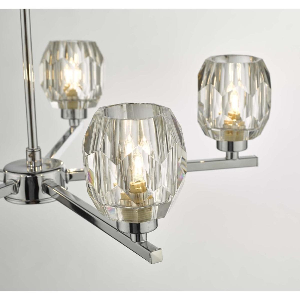 dar lighting IDI5450 Idina 5 Light Semi Flush Polished Chrome – image 3