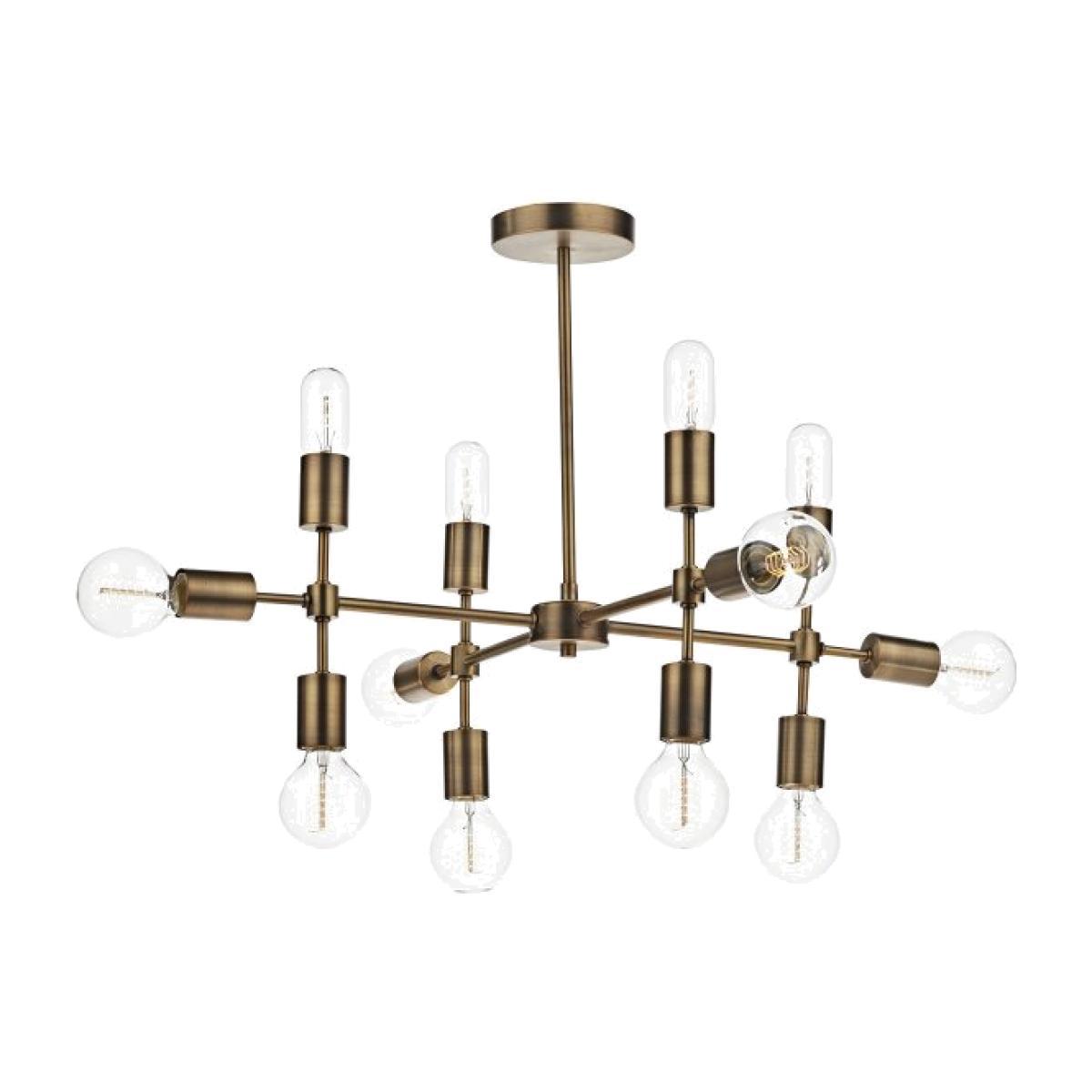 Dar Lighting COD1235 Code 12 Light Pendant Old Gold