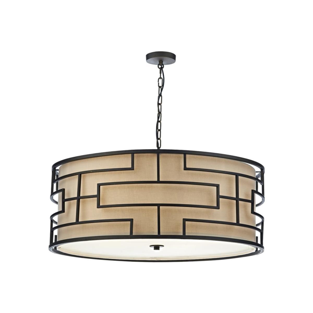 dar lighting Tum0663 Tumola 6 Light Pendant Bronze