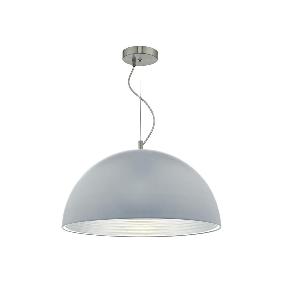 Dar Lighting JAR0139 Jarama 1 Light Pendant Grey and Silver