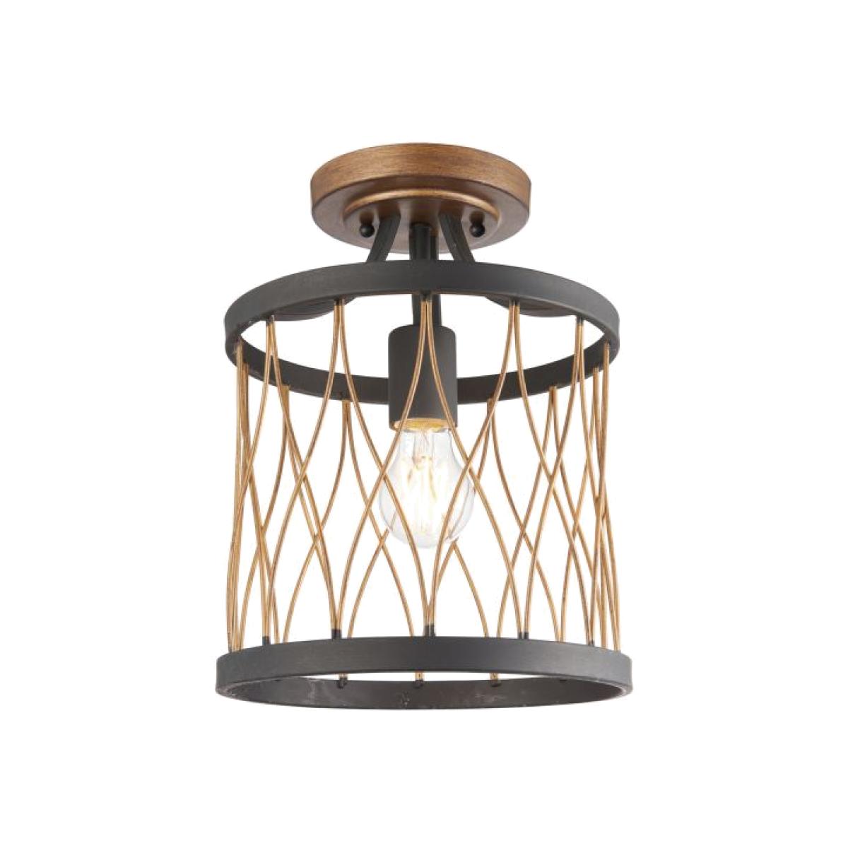 Bragado 1 Light Semi Flush Ceiling Light - Bronze