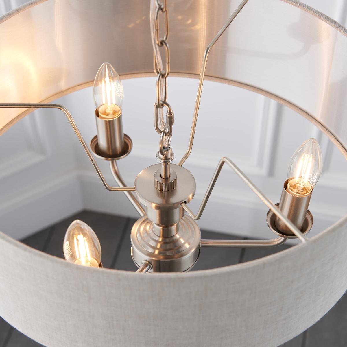 Highclere 3 Pendant Light - Chrome – image 6