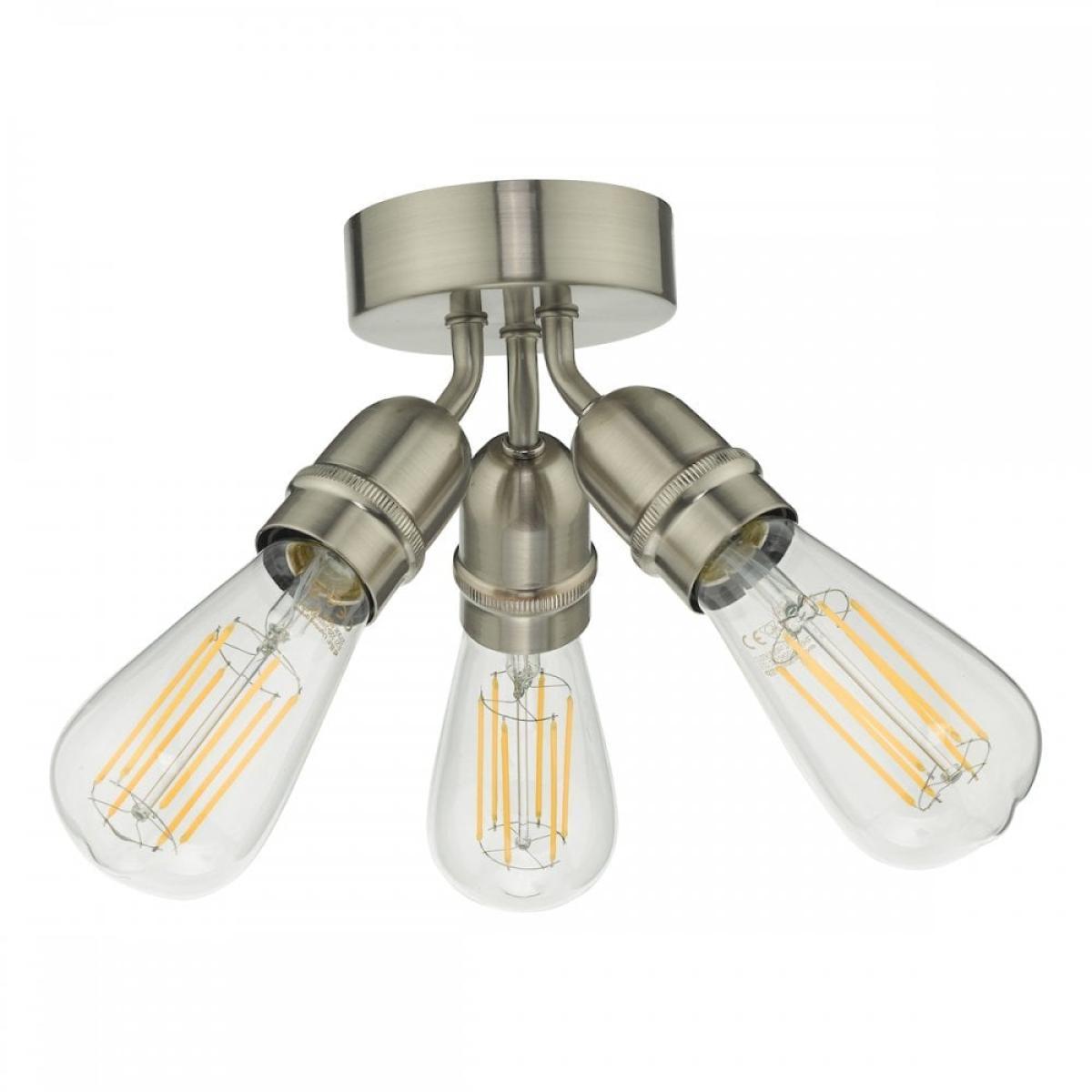 dar lighting YAO0338 Yao 3 Light Flush Satin Nickel – image 2