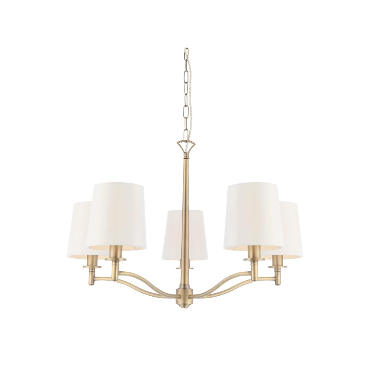Ortona 5 Pendant Light - Antique Brass