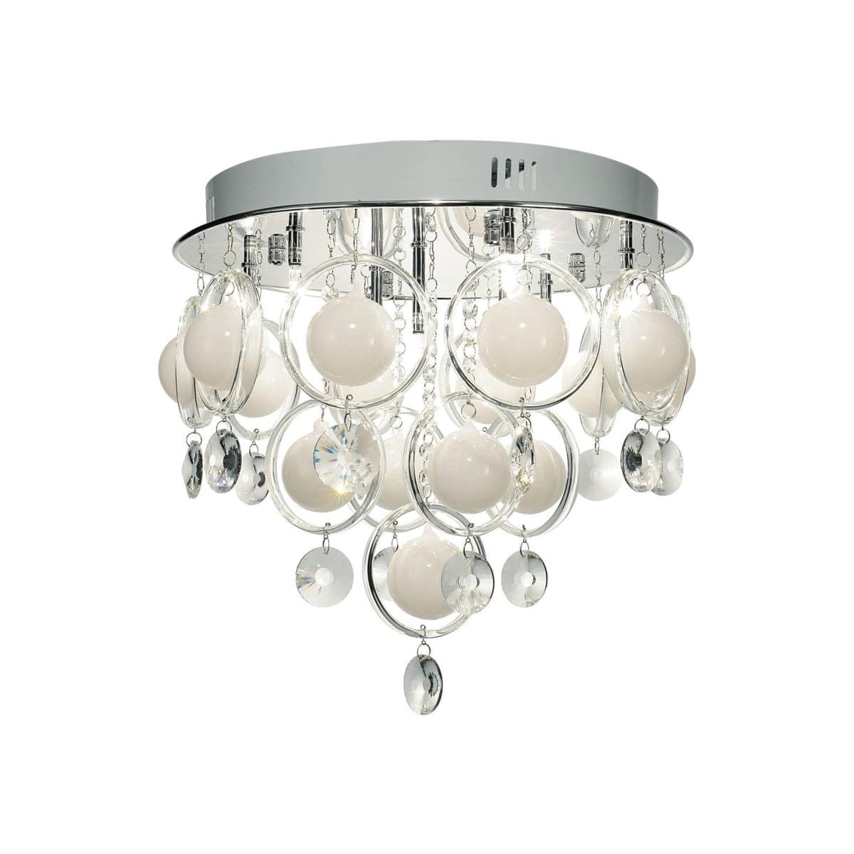 Dar Lighting CLO1350 Cloud 9 Light Flush G4 Crystal