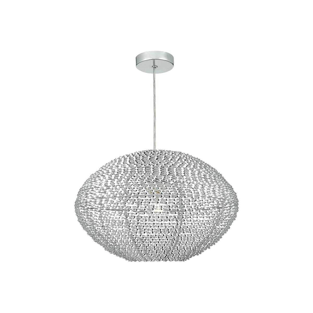 dar lighting Ois6568 Oisin Easyfit Pendant Twisted Aluminium Ribbons