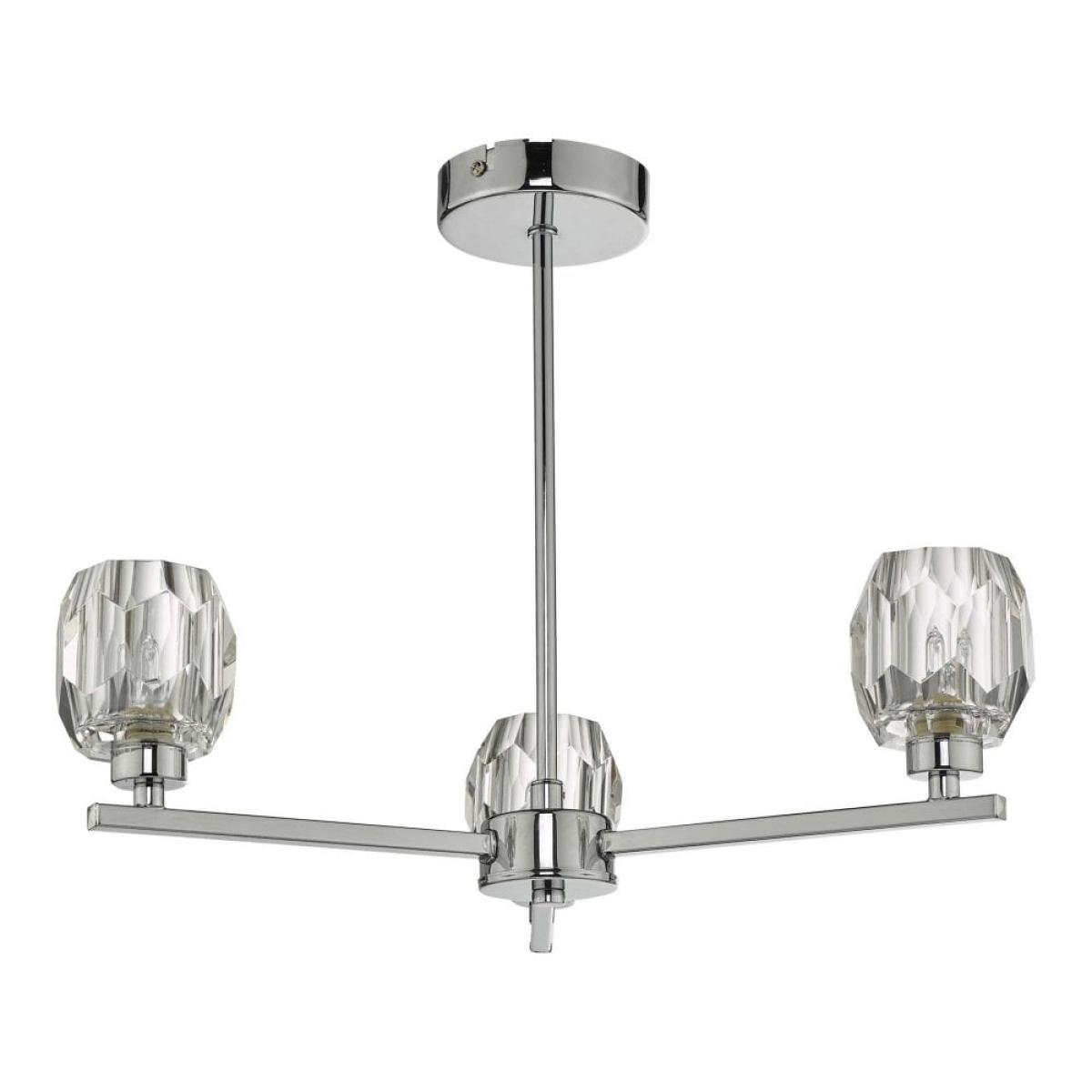 dar lighting IDI5350 Idina 3 Light Semi Flush Polished Chrome – image 2