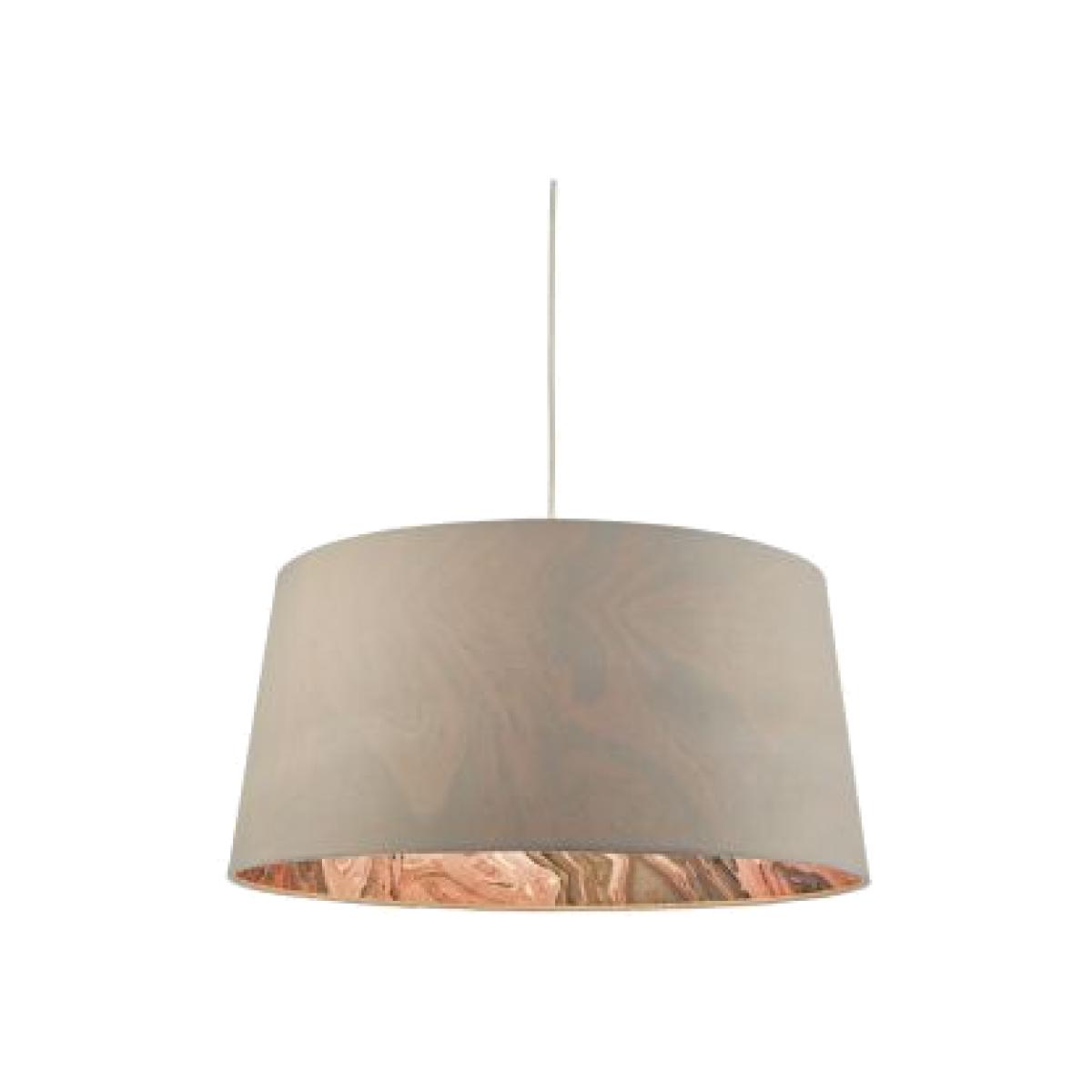 dar lighting DOL6539 Dolores Easy Fit Pendant Faux Silk Grey