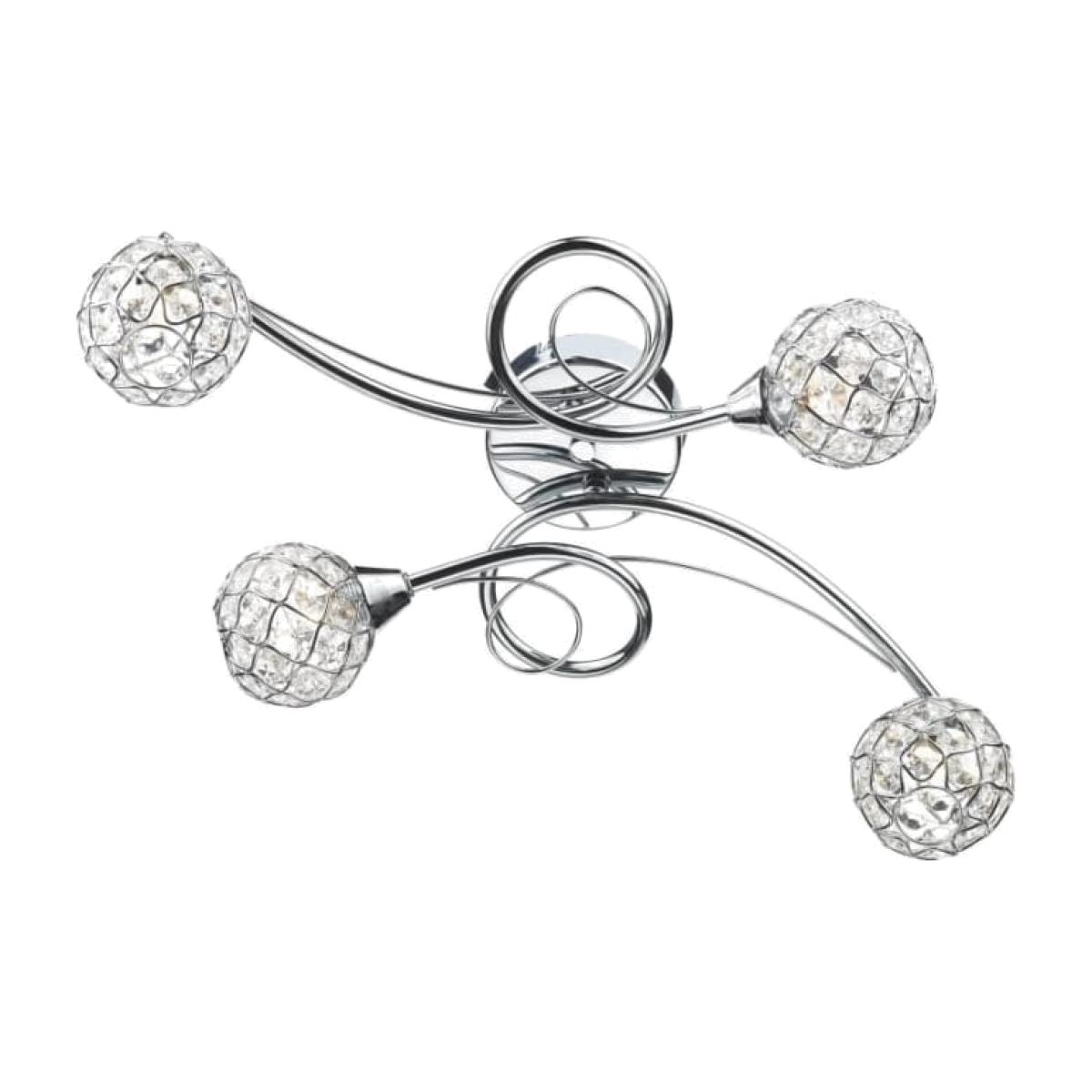 dar lighting CIR0450 Circa 4 Light Flush Polished Chrome