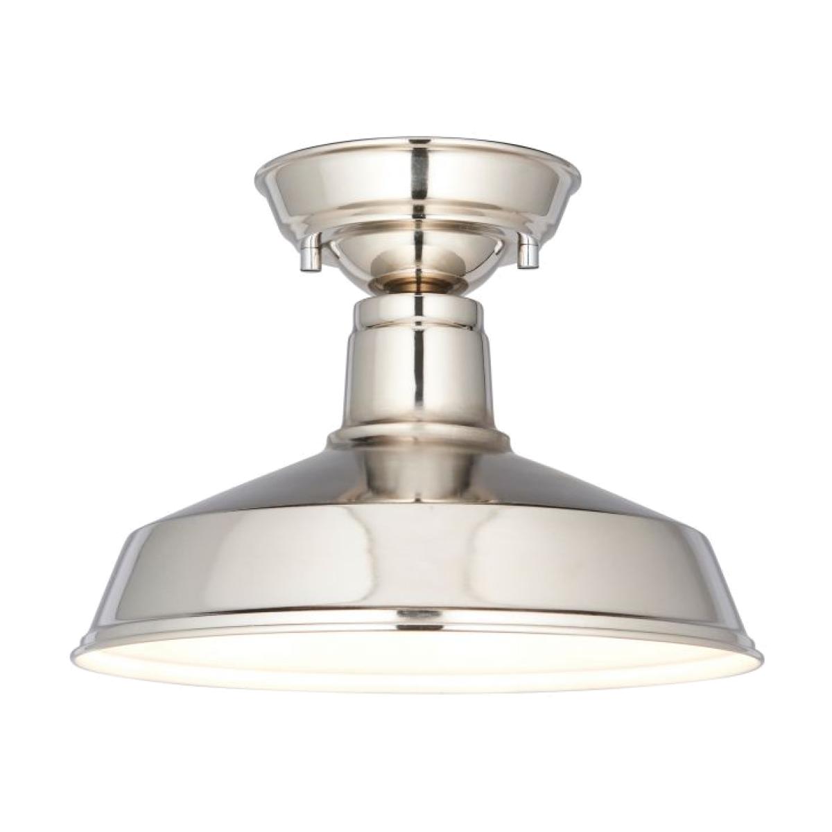 Darton 1 Light Flush Ceiling Light - Nickle