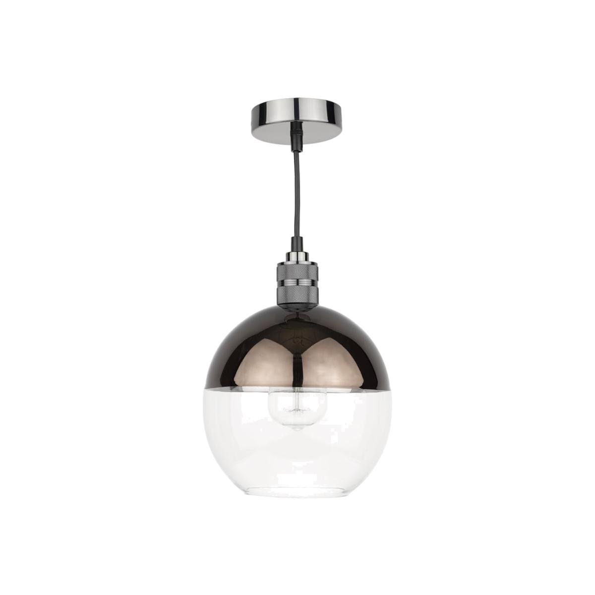 dar lighting Rue6563 Rue Easy Fit Pendant Glass Bronze And Clear