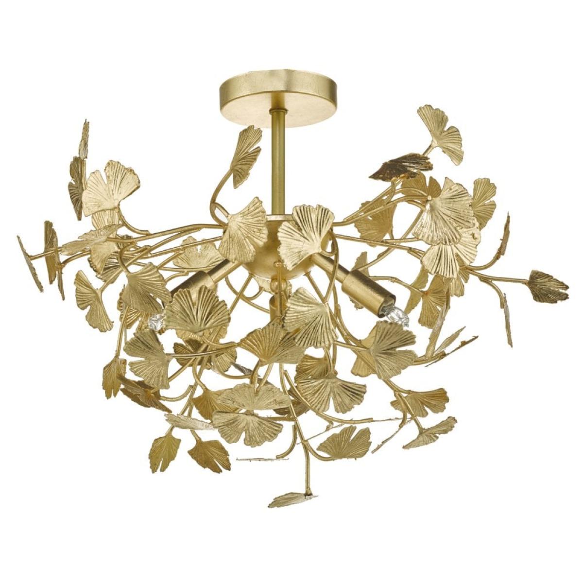 dar lighting YAD0435 Yadira 4 Light Semi Flush Gold Effect – image 2