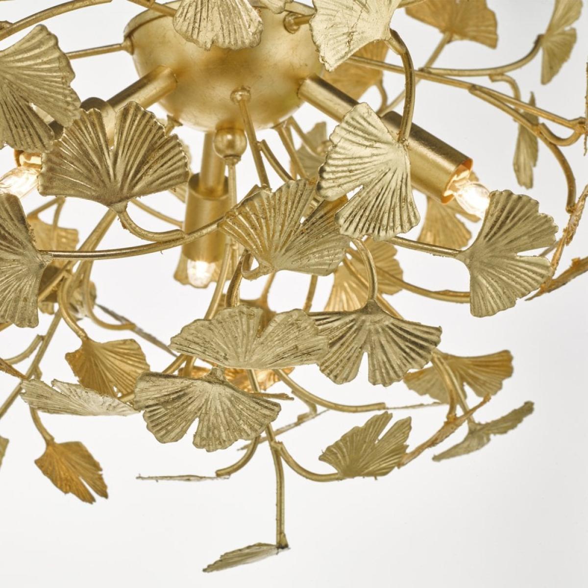 dar lighting YAD0435 Yadira 4 Light Semi Flush Gold Effect – image 3