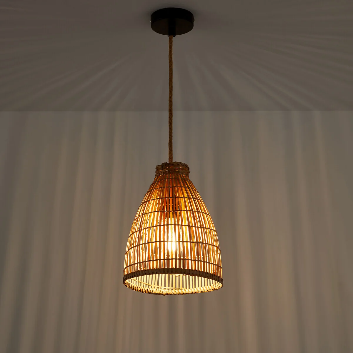 Aleandro 20cm Diameter Bamboo Ceiling Light – image 3