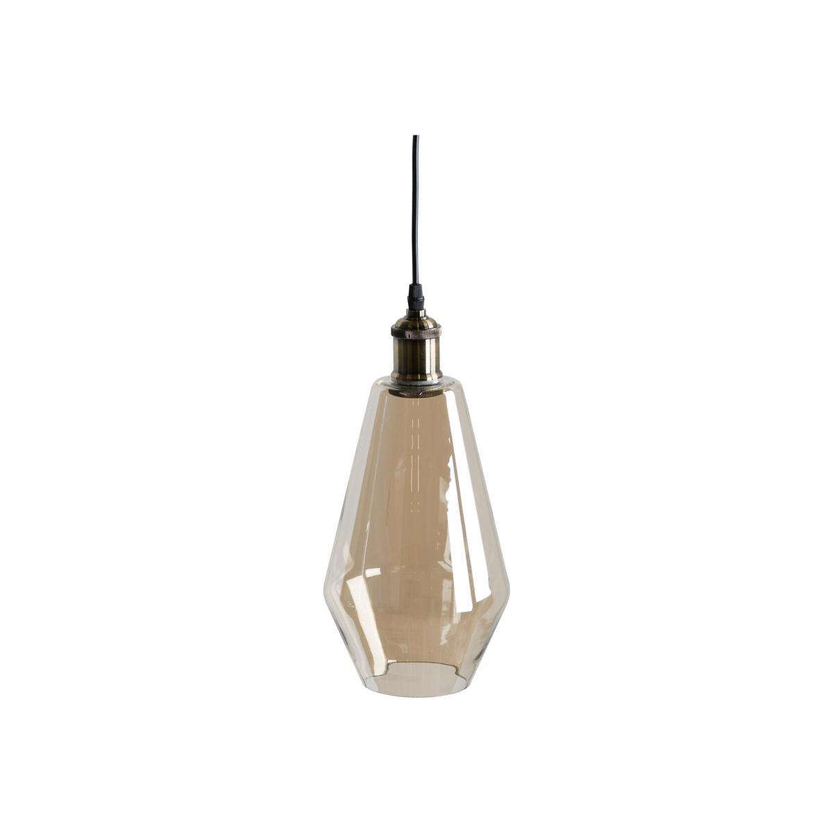 Smoked Glass Teardrop Pendant Light