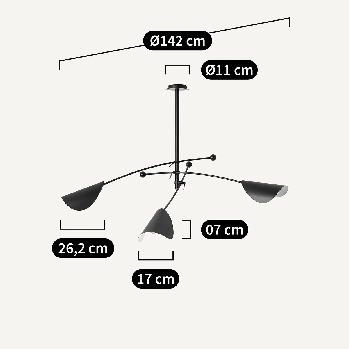 Funambule Ceiling Light with 3 Adjustable Arms – image 8