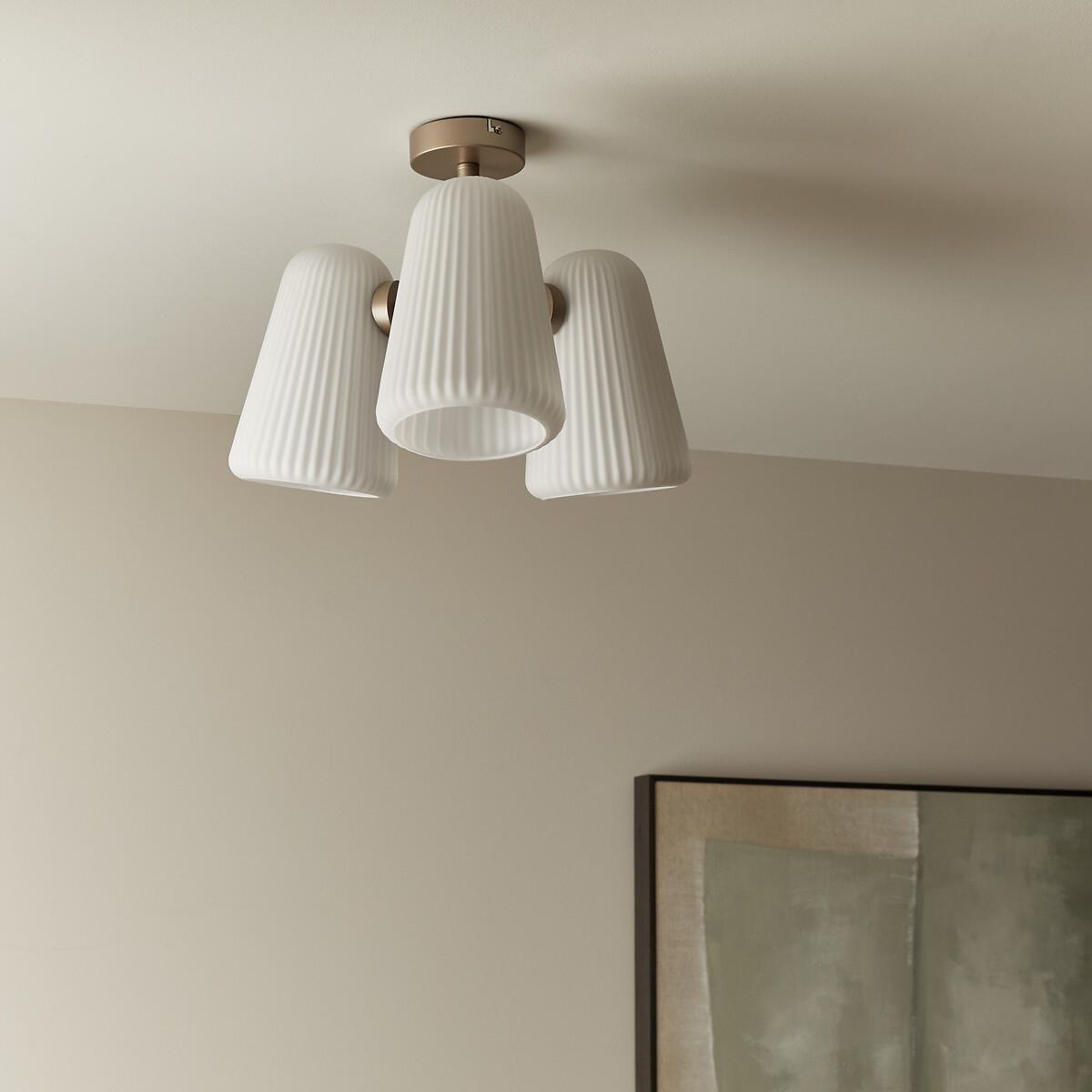 Fosca Fluted Opaline Ceiling Light – image 5