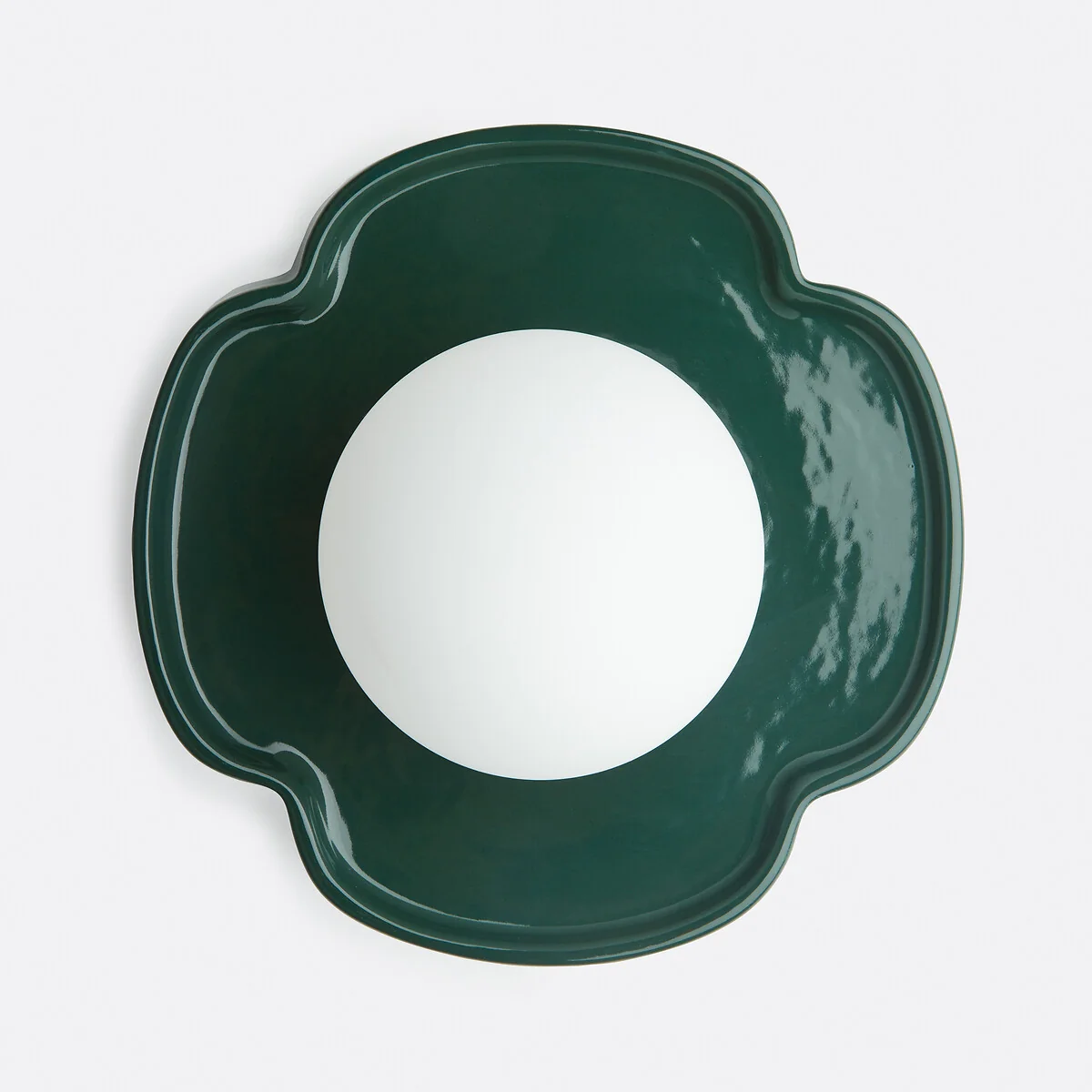 Holi Flower-Shaped Wall Or Ceiling Light in Ceramic and Opaline Glass, Diameter 20cm – image 5