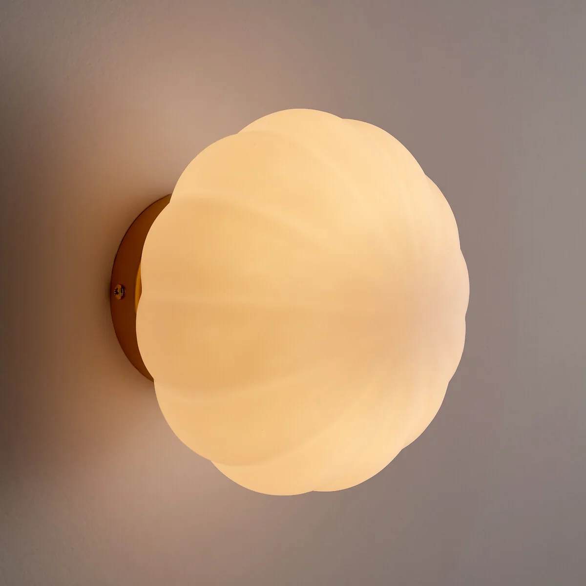 Amia Wall Or Ceiling Light in Brass and Opaline Glass – image 3