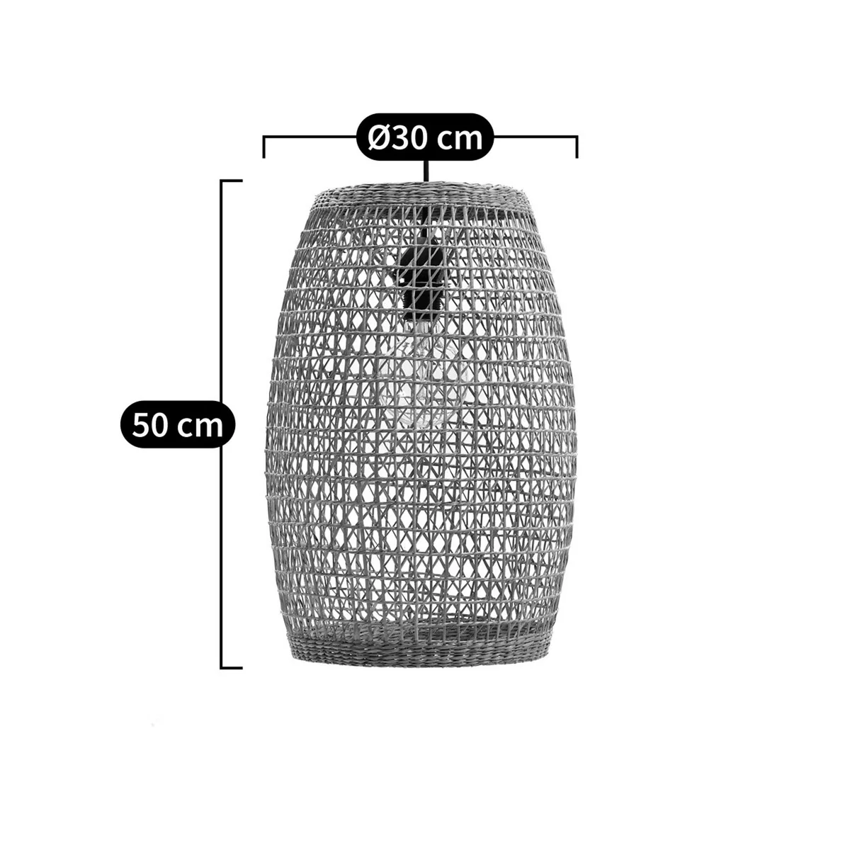 Makita 30cm Diameter Woven Straw Ceiling Light Shade – image 6