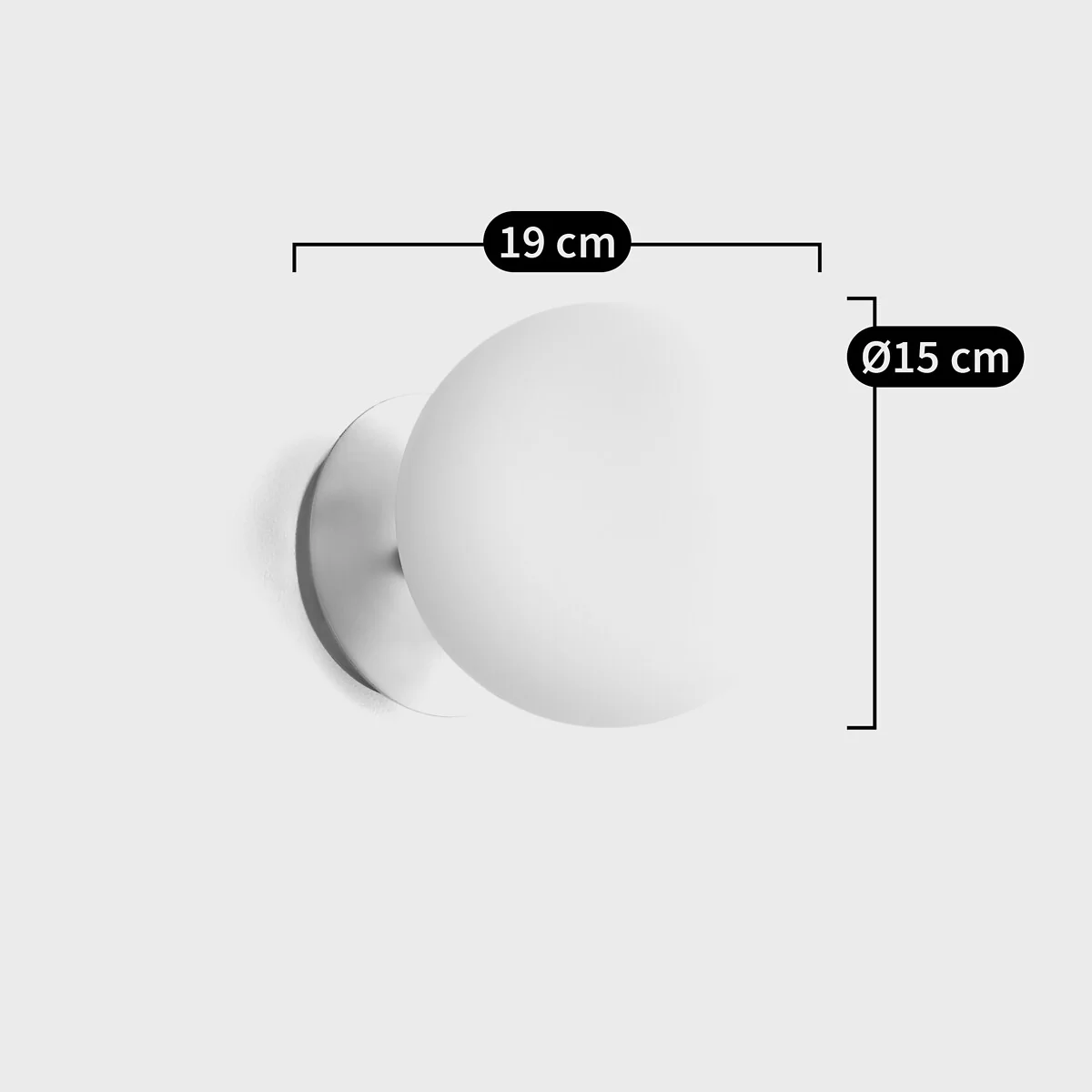 Moricio Wall Or Ceiling Light in Brass and Opaline Glass – image 8