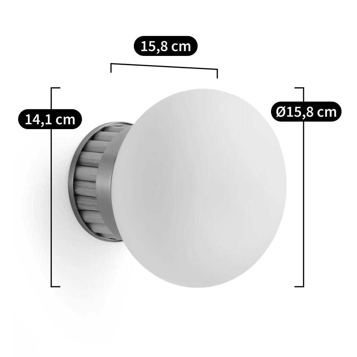 Dolce Wall Or Ceiling Light in Brass, Bamboo and Opaline Glass – image 5