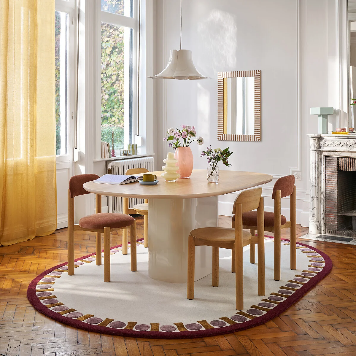 Tessen Petal Ceiling Light in Metal and Opaline Ø48cm – image 2