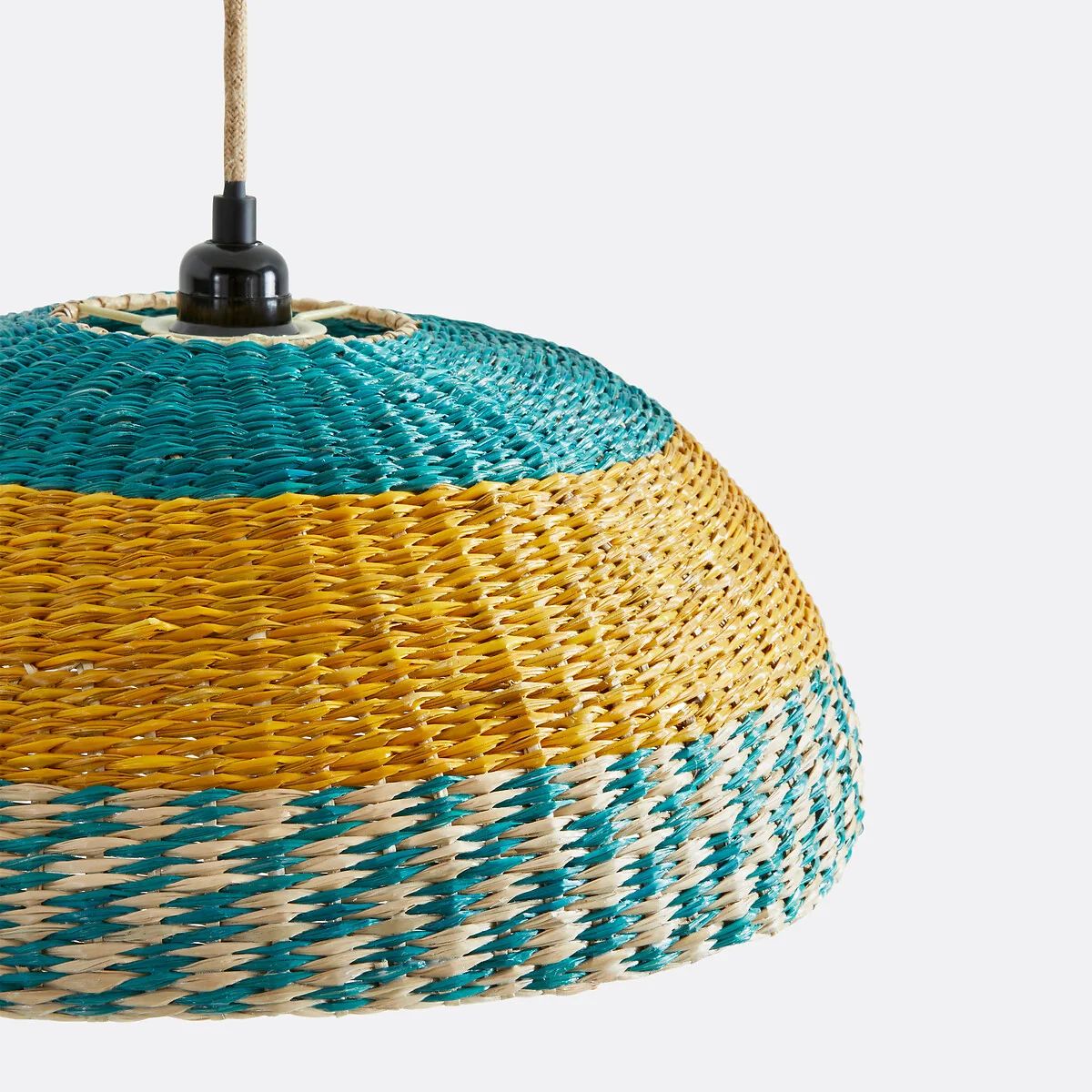 Hilo Colourful Woven Straw 44cm Diameter Ceiling Light – image 4